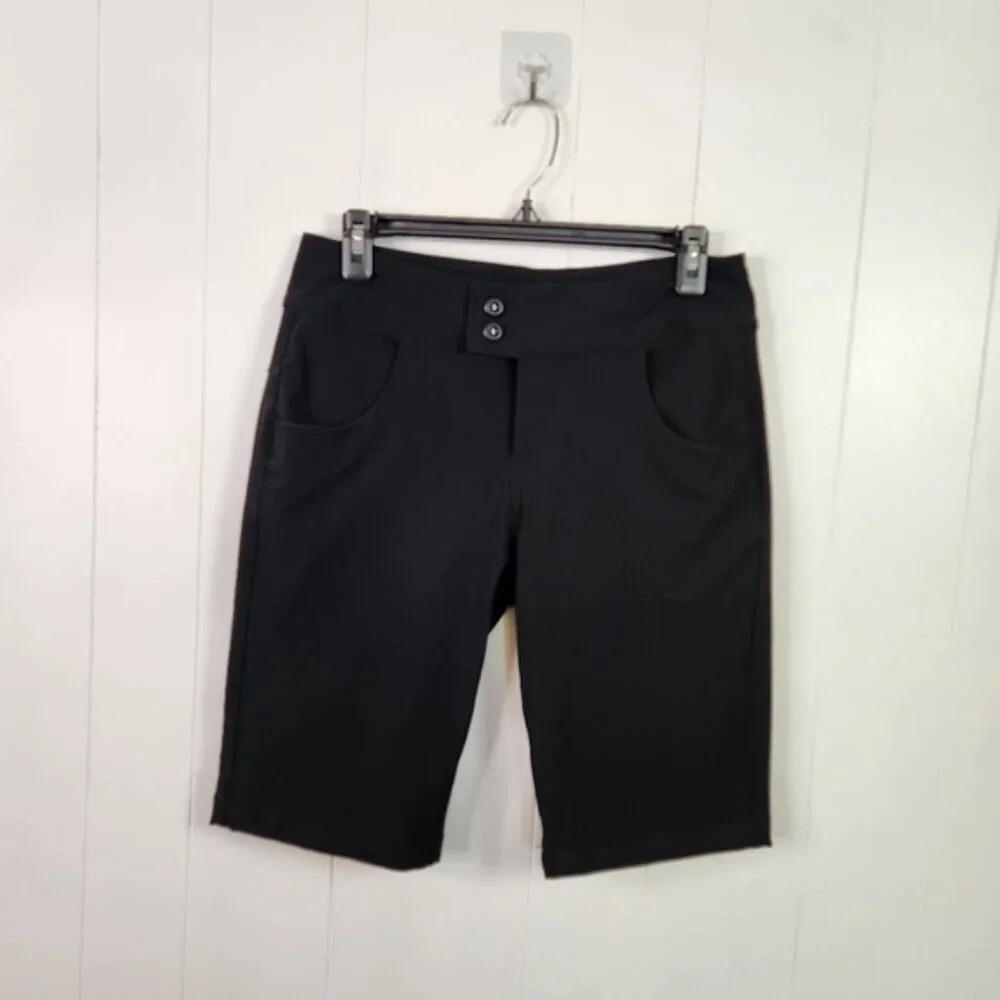 Kavu Walkalong 10" Bermuda Shorts Black Womens Size 2 Mid Rise New NWT Hiking - Picture 2 of 10